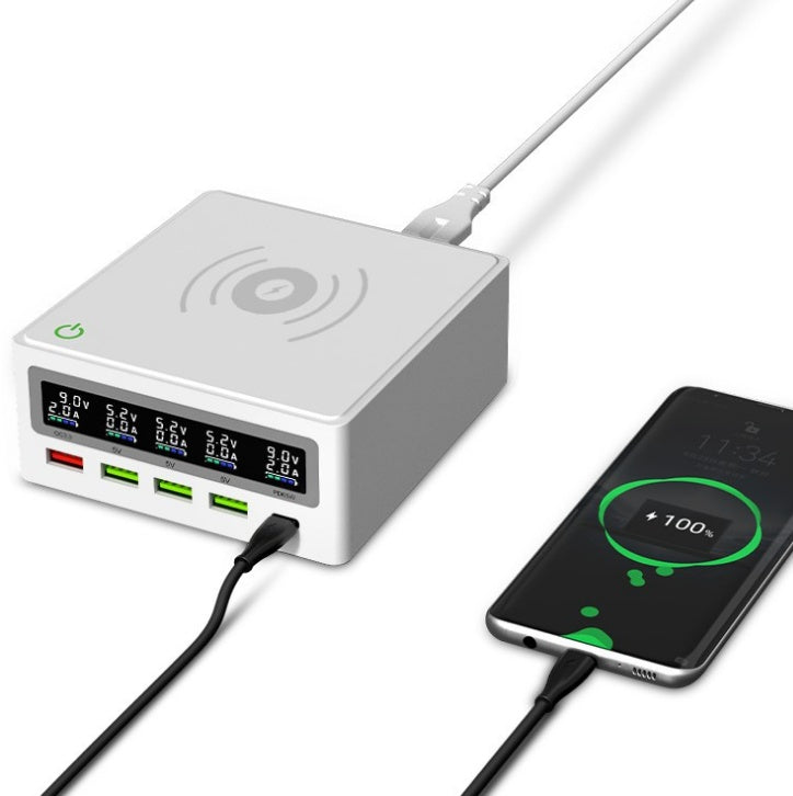 Amazon Explosive PD65w Laptop Mobile Phone Charger Multi-port 5 Port USB Wireless Charger QC3.0 Fast Charge